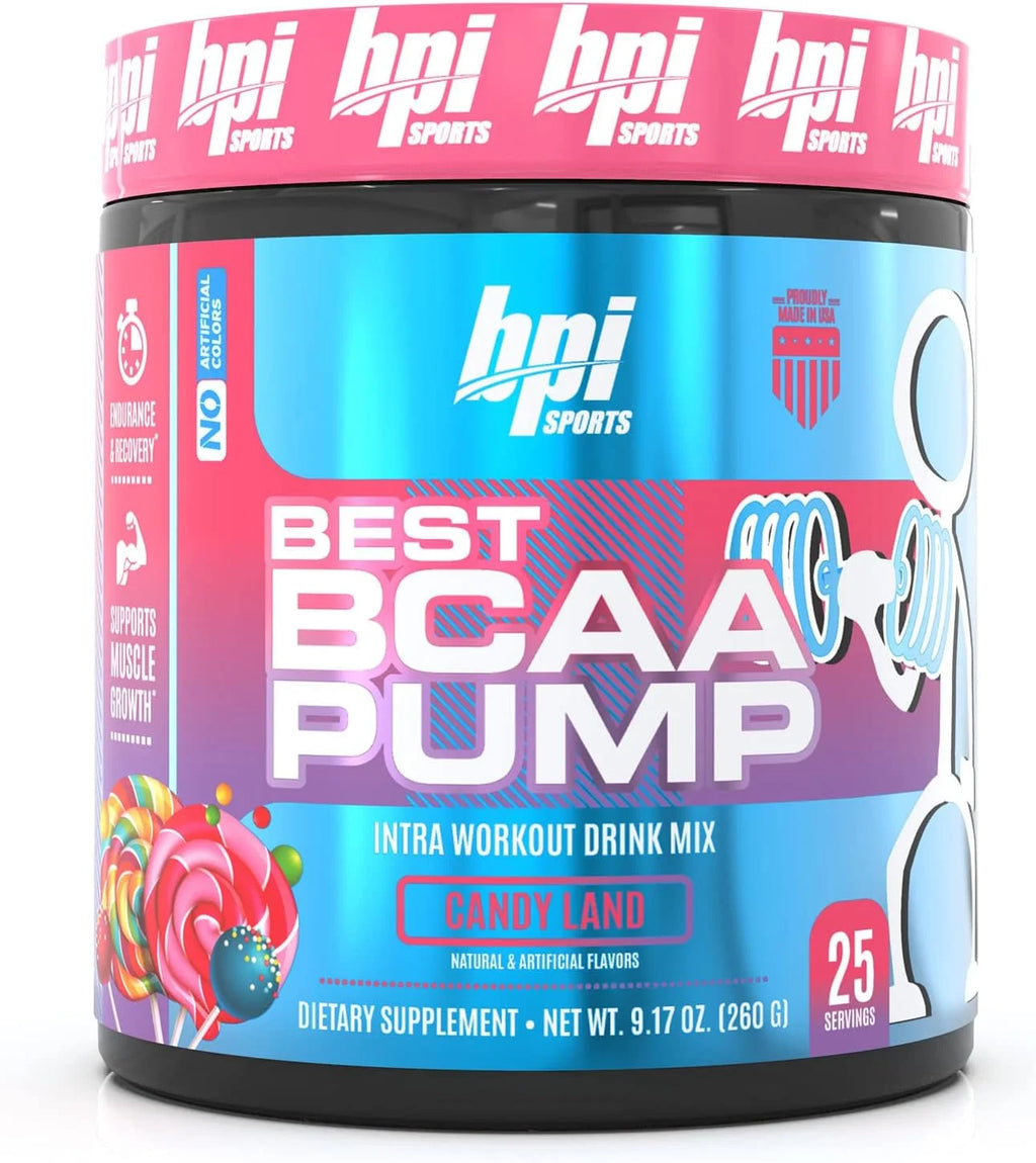 BPI Sport Best BCAA Pump Aminoacidos 267Gr 25 Servicios Candy Land Portada