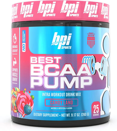 BPI Sport Best BCAA Pump Aminoacidos 267Gr 25 Servicios Candy Land Portada