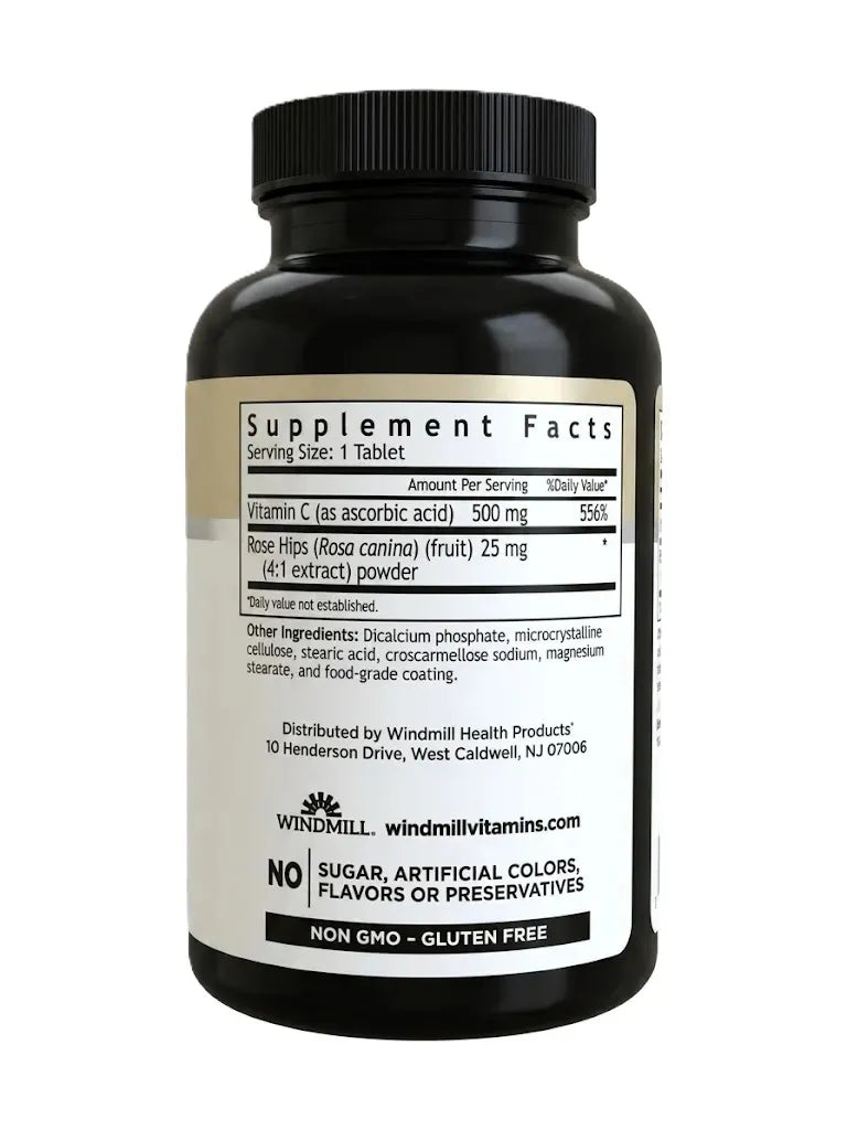 Windmill Super Vitamin C 500mg 180 Tabs Informacion nutricional