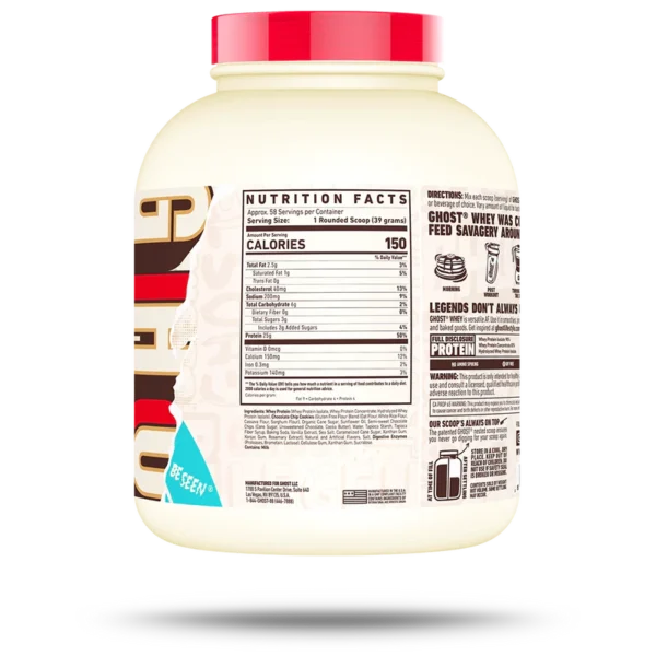 Proteina Ghost Whey 5Lbs informacion nutricional