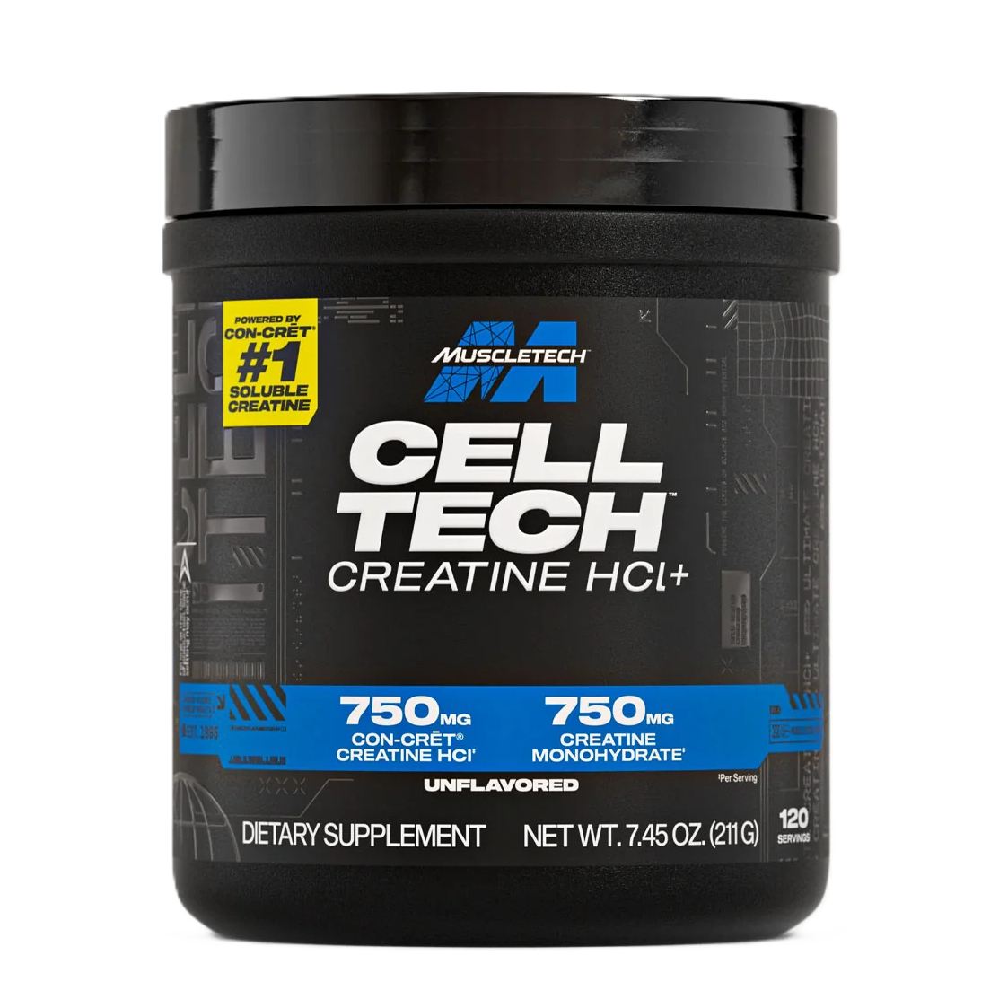 Muscletech Cell Tech Creactor Creatina HCL 120 servicios Sin Sabor