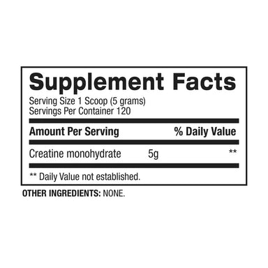 BPI Sports Creatina Micronizada 120 Servicios informacion nutricional