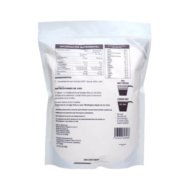 Kardagar Natural Whey Protein 1Kg 50 Servicios Sin Sabor Informacion nutricional