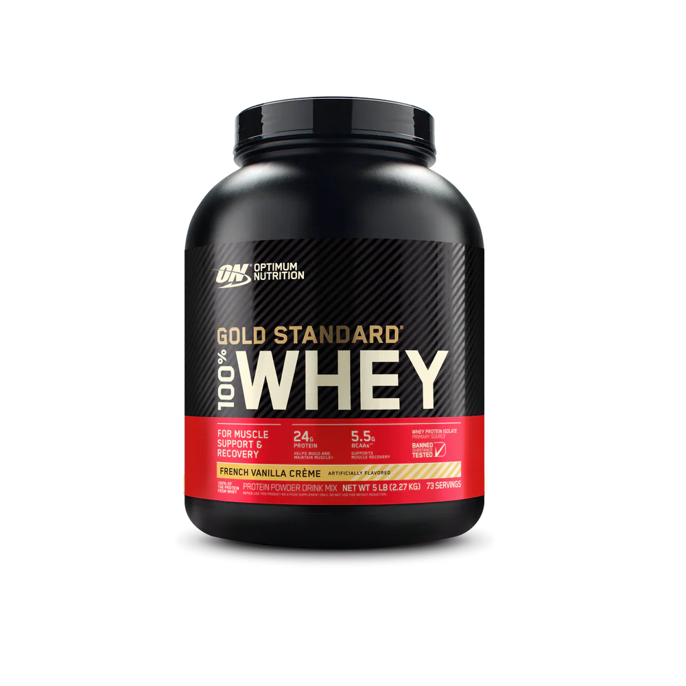 Optimum Nutrition Proteina Gold Standard 100% Whey 5 libras Vainilla Francesa