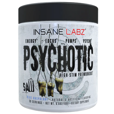Insane Labz Psychotic Saw Pre Entreno 30 Servicios blue raspberry