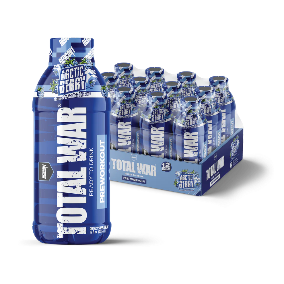 Redcon1 Total War Ready To Drink Pre Entreno 12 Pack Artic Berry