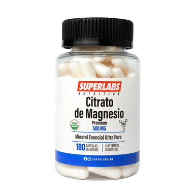 Superlabs Nutrition Citrato de Magnesio 500mg 100 Caps