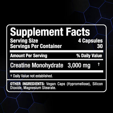 Allmax Creatina 3000 120 Capsulas informacion nutricional