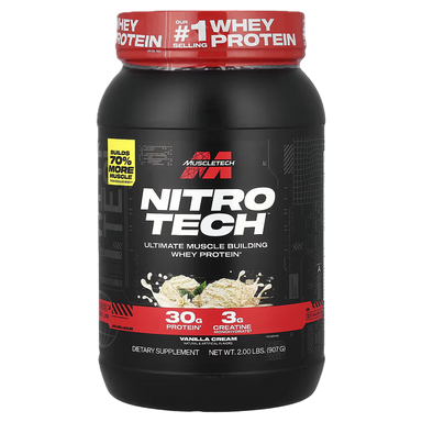 Muscletech Nitrotech 100% Whey Protein 2lb/21 servicios vainilla