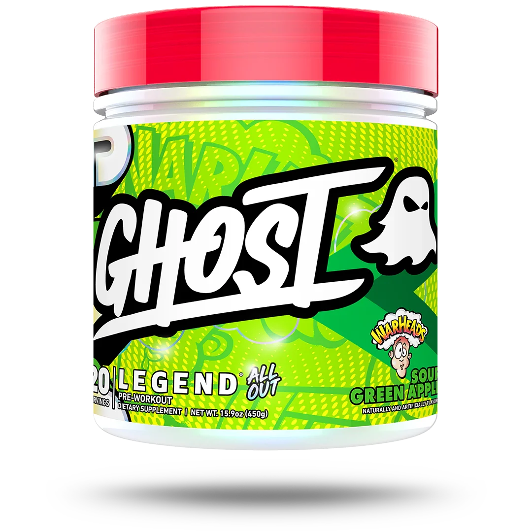 Ghost Legend All Out Pwo Pre Entreno 20 Servicios sour green apple