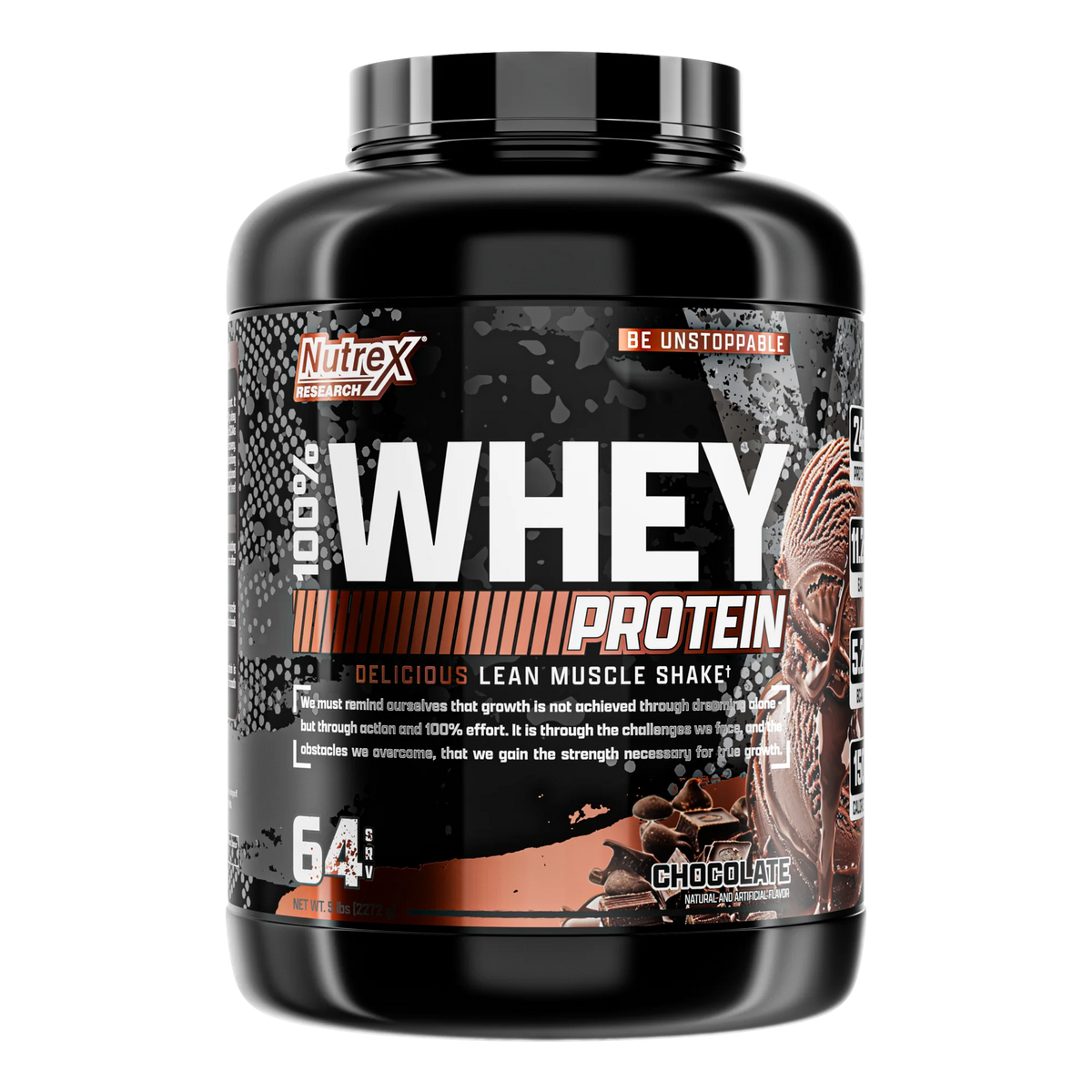 Nutrex Proteina 100% Whey 5 Lbs 64 Servicios chocolate