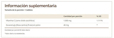 Windmill Vitamina C-1000 with Rose Hips 60 Tabletas win-vitamin-cWindmill Vitamina C-1000 with Rose Hips 60 Tabletas informacion nutricional