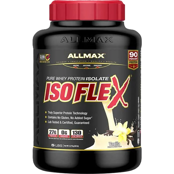 Allmax Proteina Isoflex 5Lbs 75 Servicios vainilla