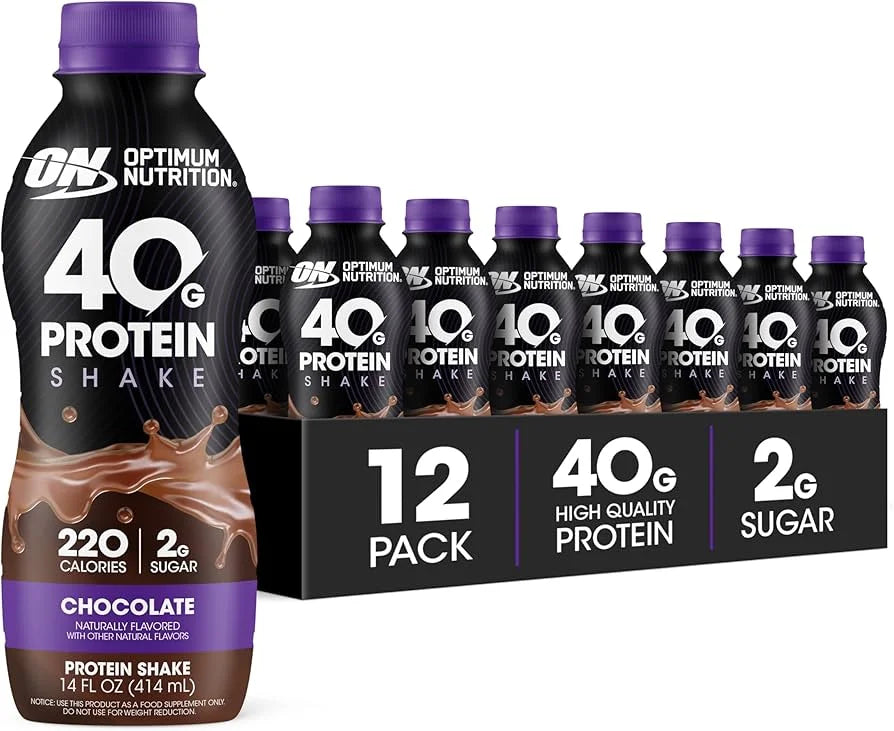 Optimum Nutrition Gold Standard 40 Grs Protein Shake 14Oz 12 Pack