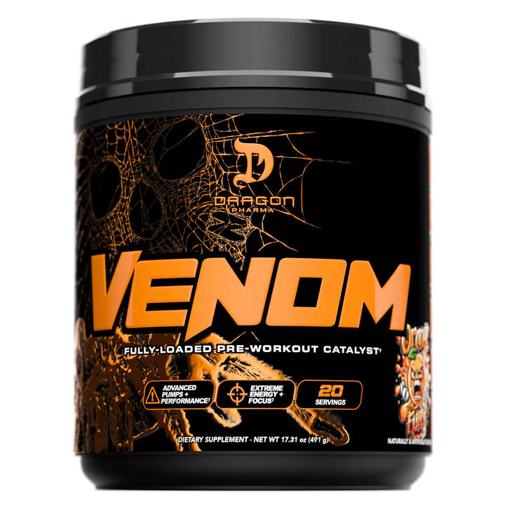 Dragon Pharma Venom 20 Servicios Fully Loaded Pre-Workout Orange Fury