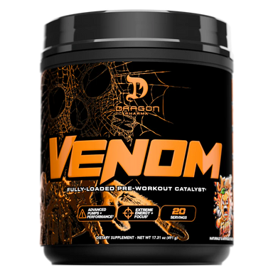 Dragon Pharma Venom 20 Servicios Fully Loaded Pre-Workout Orange Fury