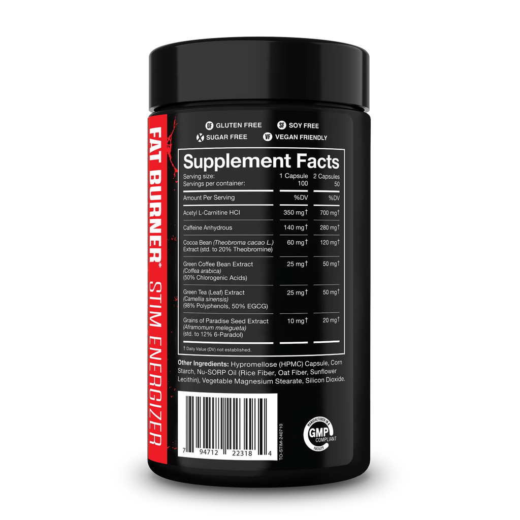 JNX Sport The Omen Fat Burner 100 Capsulas informacion nutricional