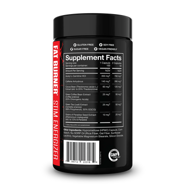 JNX Sport The Omen Fat Burner 100 Capsulas informacion nutricional