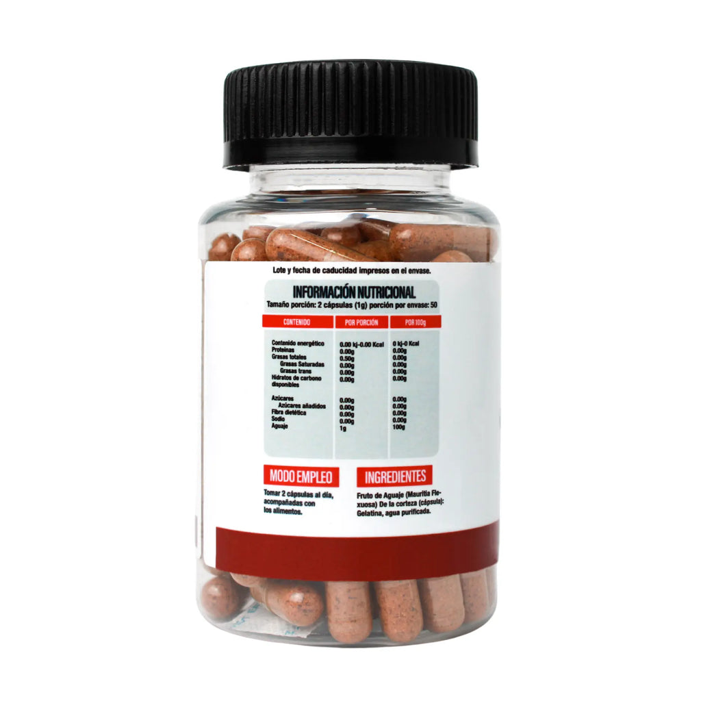 Superlabs Nutrition Aguaje 500 mg 100 Capsulas Informacion nutricional