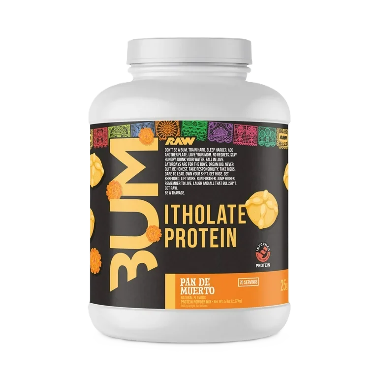 Raw Nutrition Proteina Bum Itholate Protein 5 Lbs 73 Servicios Raw Nutrition Proteina Bum Itholate Protein 5 Lbs 73 Pan de muerto