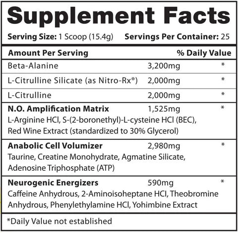 Hi Tech Amp3d 25 Servicios Informacion nutricional