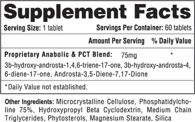 Hi Tech Novedex Xt 60 Tabletas informacion nutricional