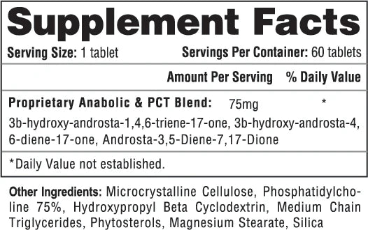 Hi Tech Novedex Xt 60 Tabletas informacion nutricional