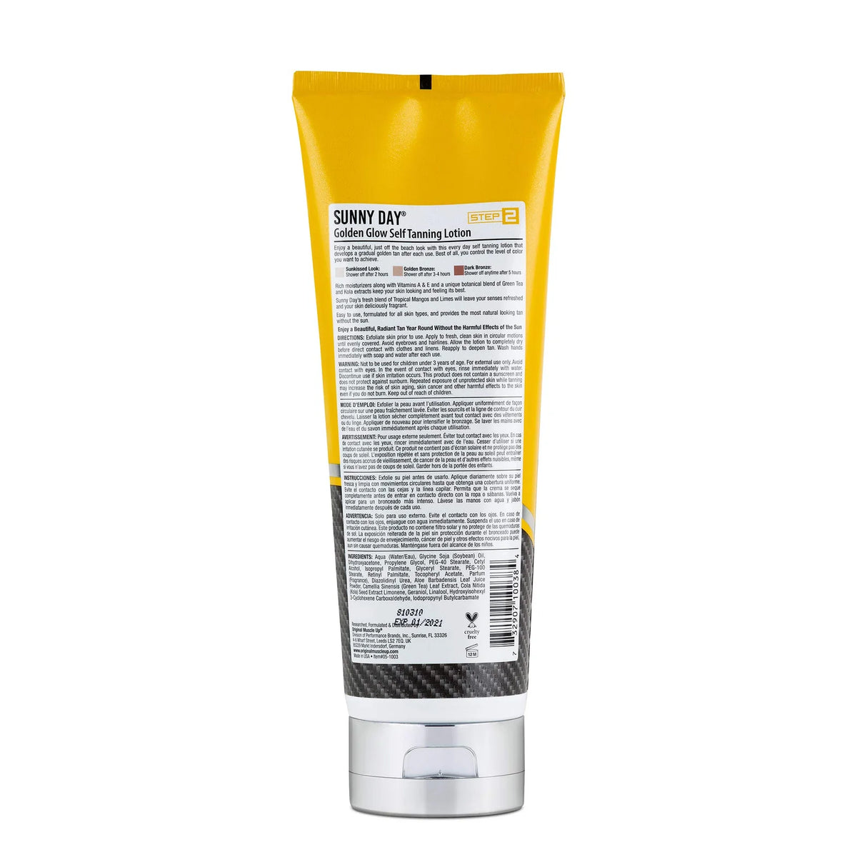 Muscle Up Pro Tan Sunny Day 8 Oz. Loción autobronceadora Golden Glow portada 2
