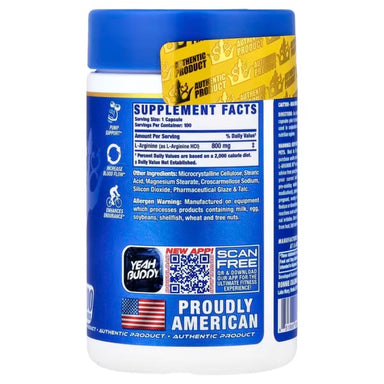 Ronnie Coleman L-Arginine 100 Tabs Informacion nutricional