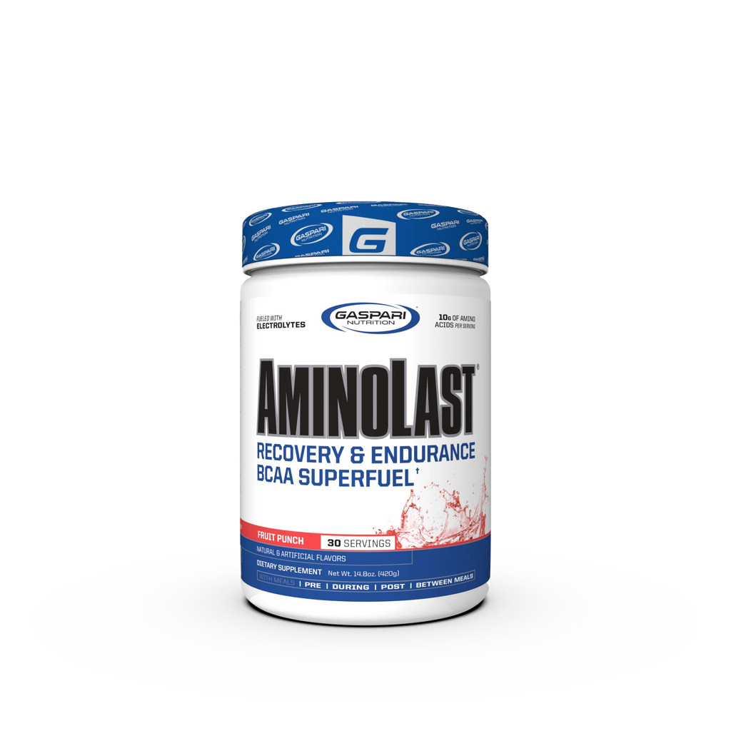 Gaspari Nutrition Aminolast 420gr 30 Servicios Fruit Punch Portada