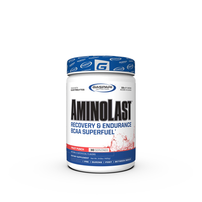 Gaspari Nutrition Aminolast 420gr 30 Servicios Fruit Punch Portada