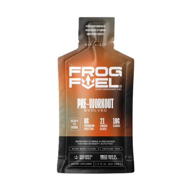 Frog Fuel Ultra Pre-Workout Shot Evolved Caffeine Free 24 shots Mixed Berry