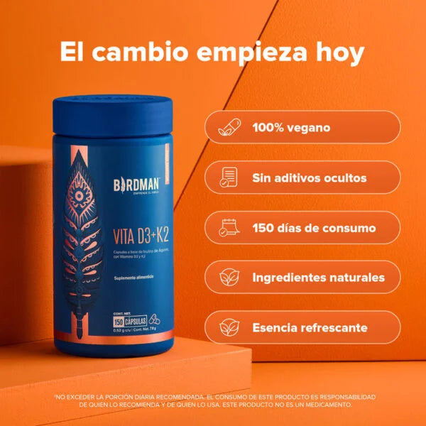 Birdman Vita D3 + K2 150 Capsulas Portada 2