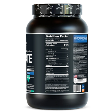 Sascha Fitness Proteina Isolate 2 Lbs 28 Servicios informacion nutricional