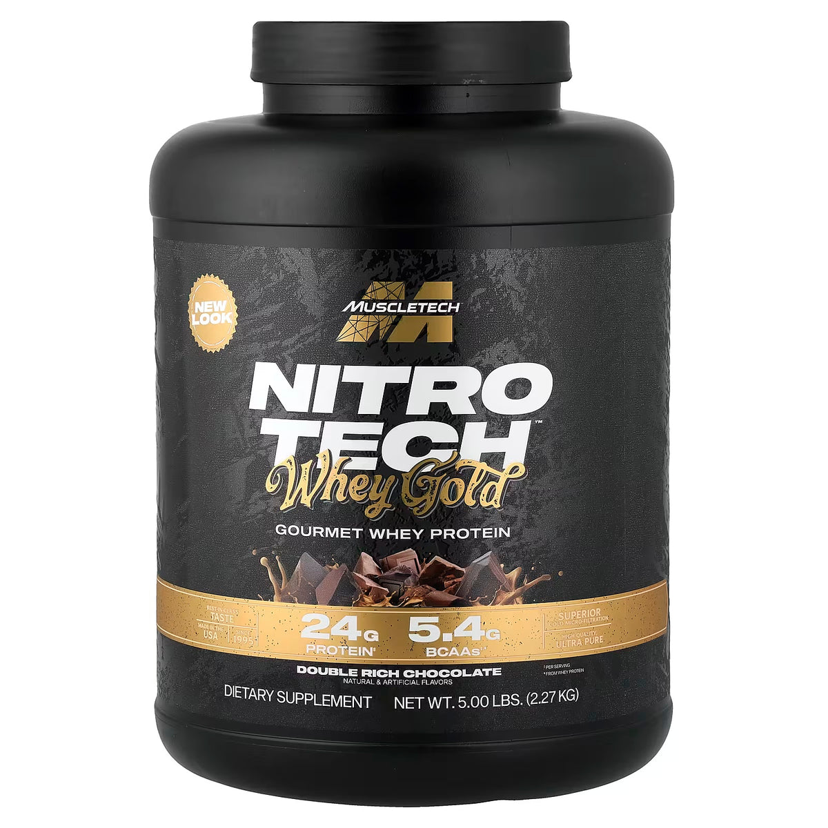 Muscletech Nitrotech Whey Gold 70 servicios 5 libras chocolate