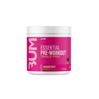 Raw Bum Essential Pre-Workout Tingle-Free 30 Serv Pre Entreno Dragon Fruit Portada