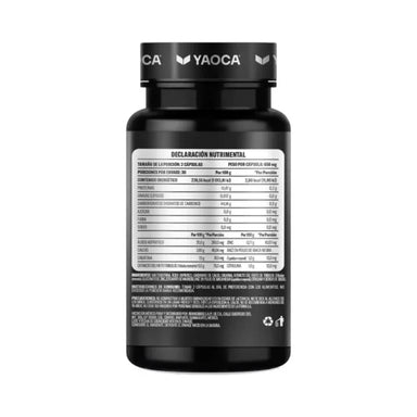 YAOCA Men’s Testo 60 Capsulas Informacion nutricional 2