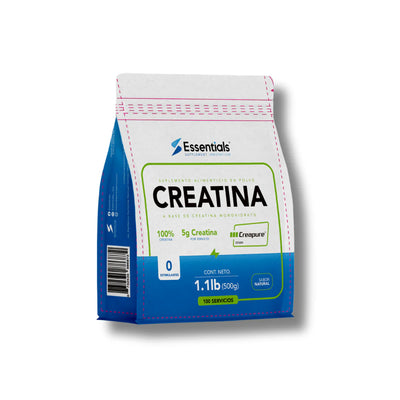 Essentials Creatina Sello Creapure 500 Gr 100 Servicios