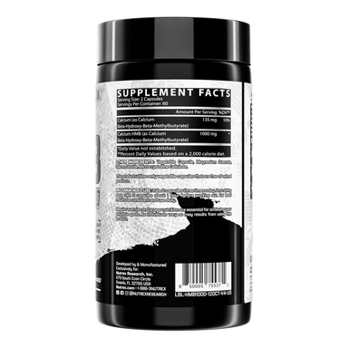 Nutrex Black Hmb 1000 120 Capsulas informacion nutricional