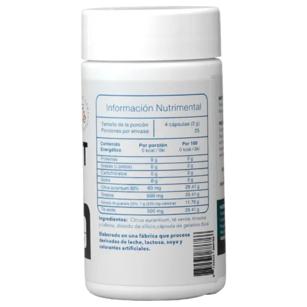 Essentials Burn It (Termogenico) 100 Capsulas Quemador Informacion nutricional