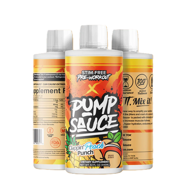 Pump Sauce Stim-Free Pre Entreno 32 servicios pink peach punch