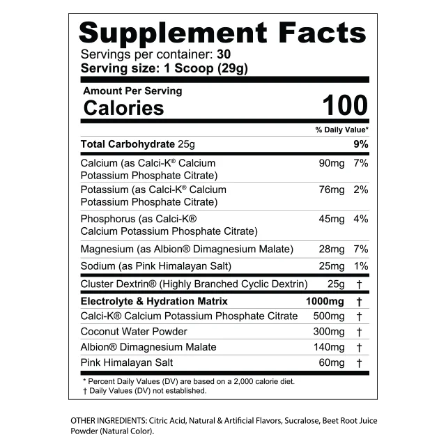 Gaspari Nutrition Glycofuse 1.92 Lbs 30 Servicios. Suplemento de Carbohidratos INFORMACION NUTRICIONAL