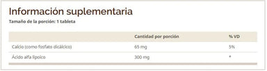 43 Supplements Creatina Monohidratada 1 Kg 200 Servicios Windmill Vitamina Acido Alfa Lipoico 300mg 60 Tabletas informacion nutricional