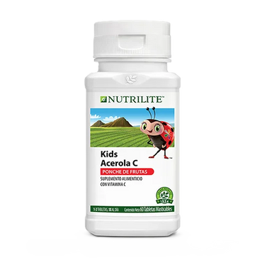 Nutrilite Acerola C 60 Tabletas Masticables Sabor Ponche