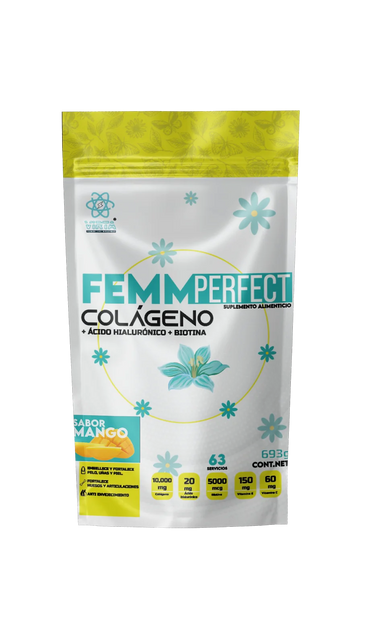 Virta Femm Perfect Colageno + Acido Hialuronico + Biotina 693g 63 servicios Mango