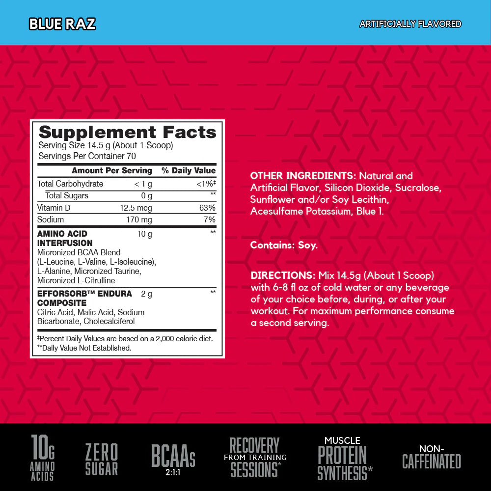BSN Amino X 70 Servicios. Aminoácidos infromacion nutricional