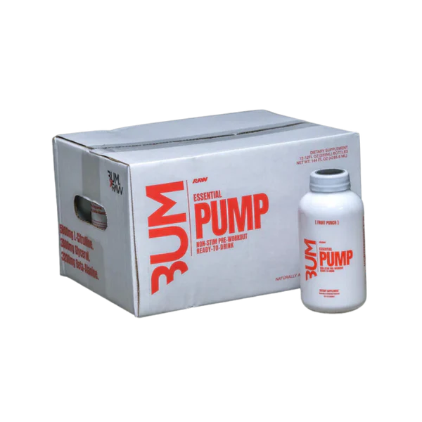 Raw Nutrition Essential Pump Drink Pre Entreno 12oz 12 Pack