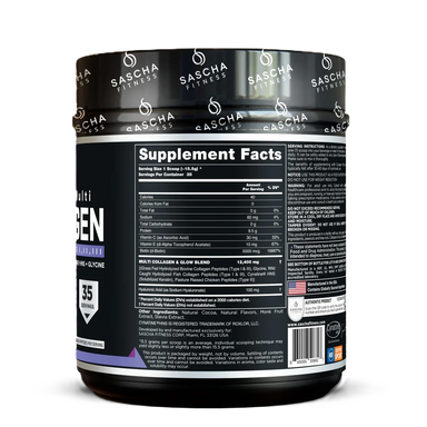 Sascha Fitness Colageno Hidrolizado 35 Servicios informacion nutricional