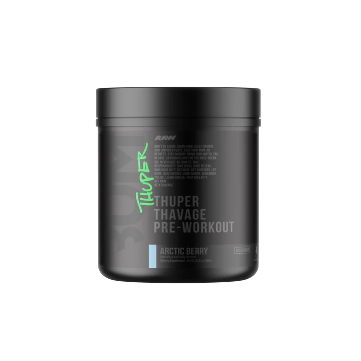 Raw Nutrition Bum Thuper Thavage Pre Entreno 20 Servicios Artic Berry