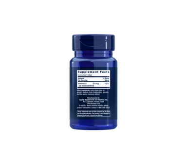 Life Extension Vitamina D3 25mcg (1000IU) 90 Softgels Informacion nutricional